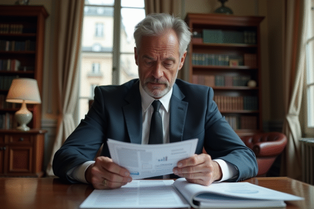 Homme d affaires français en costume dans un bureau ancien